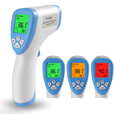 Digital Infrared Thermometer IR Body Temperature Meter for Baby Forehead Surface Non-contact Gun LCD Display Blue/Green/Purple